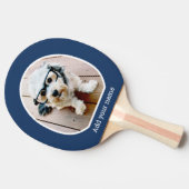 Foto met eenvoudig lijst - modern tekstjager wit tafeltennisbatje (Zijkant)