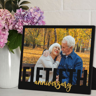 Foto met extra grote letters voor vijftigjarig jub fotoplaat