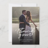 Foto met handschrift bruiloft Hartelijk dank (Voorkant)