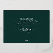 Foto met handschrift bruiloft Hartelijk dank Gold Folie Uitnodiging (Achterkant)