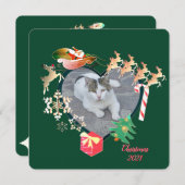 Foto met Kersthart voor Kerstmis met Kerstmis (Voorkant / Achterkant)