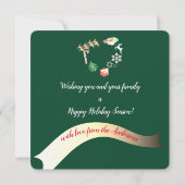 Foto met Kersthart voor Kerstmis met Kerstmis (Achterkant)