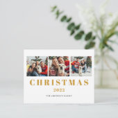 Foto met kerstmis feestdagenkaart (Staand voorkant)