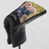 Foto met Monogrammed Name Script Typografie Golfheadcover (3/4 voorkant)