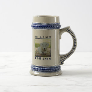 Foto met naam en blauwe pootafdrukken van de beste bierpul