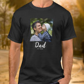 Foto met script 'Dad Established' T-shirt