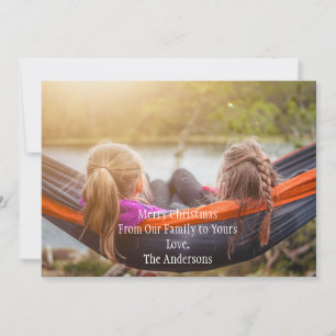 Foto met speciale kerstfeestkaart feestdagenkaart
