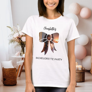 Foto met strik Bachelorette Party T-shirt