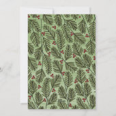 Foto met Whimsical Branches en Modern Script Feestdagenkaart (Achterkant)