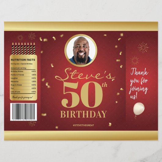 Foto Milestone Birthday Chip Bag Wrappers (Voorkant)