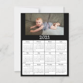 Foto Mini 2021 Kalender Magnetische Uitnodiging (Voorkant)