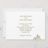 Foto minimale uitnodiging voor bruiloft (Achterkant)