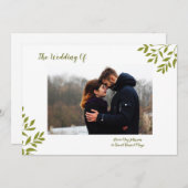 Foto minimale uitnodiging voor bruiloft (Voorkant / Achterkant)