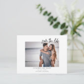 Foto Minimalist Bewaar het Date Briefkaart (Staand voorkant)