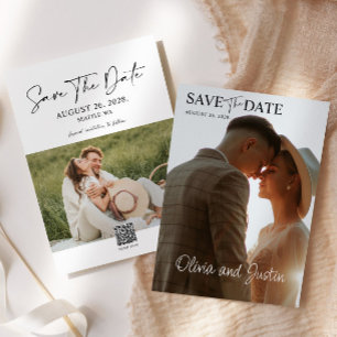 Foto minimalist Save the Date Invitation Kaart
