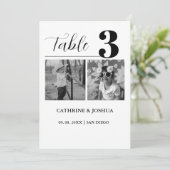 Foto minimalistisch Bruiloft decor Tafelnummer kaa (Staand voorkant)