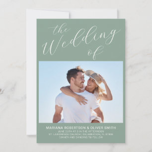 Foto minimalistisch Sage Script Weddenschap Kaart