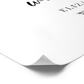 Foto Minimalistisch Script Bruiloft Welkomstbord Poster (Hoek)