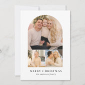 Foto minimalistische Arch 3 Feestdagenkaart (Voorkant)