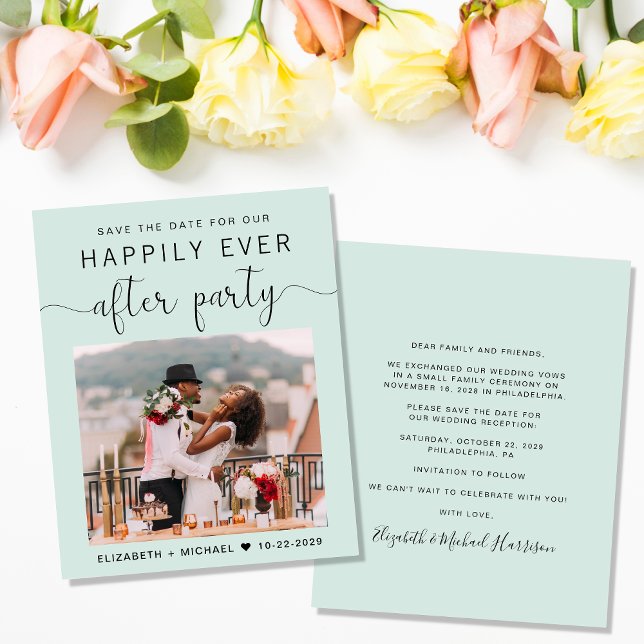 Foto Mint Weddenschappen Reception Save the Date (Creator heeft geüpload)
