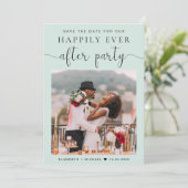 Foto Mint Weddenschappen Reception Save the Date Aankondiging (Staand voorkant)