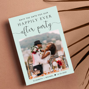 Foto Mint Weddenschappen Reception Save the Date Aankondiging