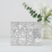  foto "Mock" Puzzle Post Card Briefkaart (Staand voorkant)