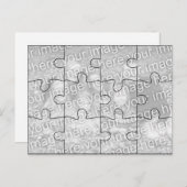  foto "Mock" Puzzle Post Card Briefkaart (Voorkant / Achterkant)