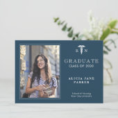 Foto modern afstuderen verpleegschool aankondiging (Staand voorkant)