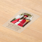 Foto Modern Arch Afstuderen Script Afstudeerfeest Acryl Uitnodigingen (Laagn)