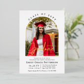 Foto Modern Arch Afstuderen Script Afstudeerfeest Folie Uitnodiging (Staand Voorkant)