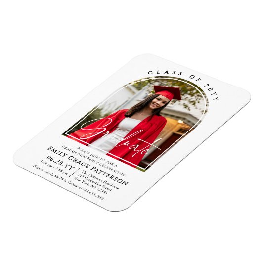 Foto Modern Arch Afstuderen Script Afstudeerfeest Magneet (Linkerzijde)