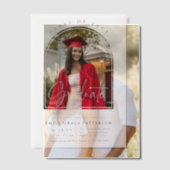 Foto Modern Arch Afstuderen Script Afstudeerfeest Vellum Uitnodigingen (Offset (Koppel))