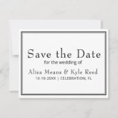 Foto Modern Border Minimalist Save the Date (Voorkant)