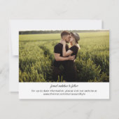 Foto Modern Border Minimalist Save the Date (Achterkant)