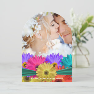 Foto Modern Bright Colorful Gerber Daisy Kaart