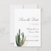 Foto Modern Cactus Save the Date Invitation Kaart (Voorkant)