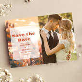 Foto Modern Elegant Italië Bestemming Bruiloft Save The Date