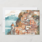 Foto Modern Elegant Italië Bestemming Bruiloft Save The Date (Achterkant)