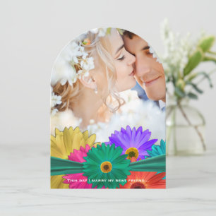 Foto Modern Emerald Bright Colorful Gerber Daisy Kaart