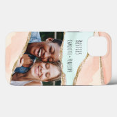 Foto Modern Glitter Oranje Mint Aesthetics Besties Case-Mate iPhone Case (Achterkant (horizontaal))
