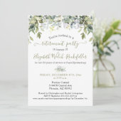 Foto Modern Greenery Retirement Party Kaart (Staand voorkant)