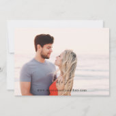 Foto Modern Horizontal 4 Wedding Kaart (Achterkant)