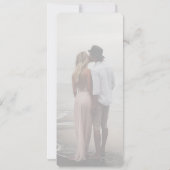 Foto, modern, minimaal, wit, bruiloft kaart (Achterkant)