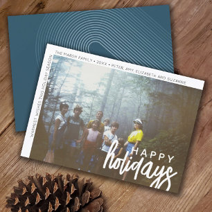 Foto modern - Minimale witrand, offset gelukkig Feestdagenkaart