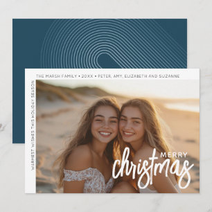 Foto Modern - Minimale Witte Rand Offset Merry C Feestdagenkaart