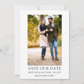 Foto Modern Minimalist Simple Save Our Date Kaart (Voorkant)