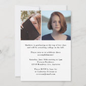 Foto Modern Portrait Afstuderen Aankondiging (Achterkant)