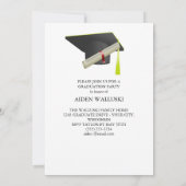 Foto Modern Script Zwart Pet Party Afstuderen Kaart (Achterkant)