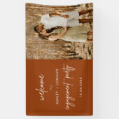 Foto Modern Terracotta Engagement Party Spandoek (Verticaal)